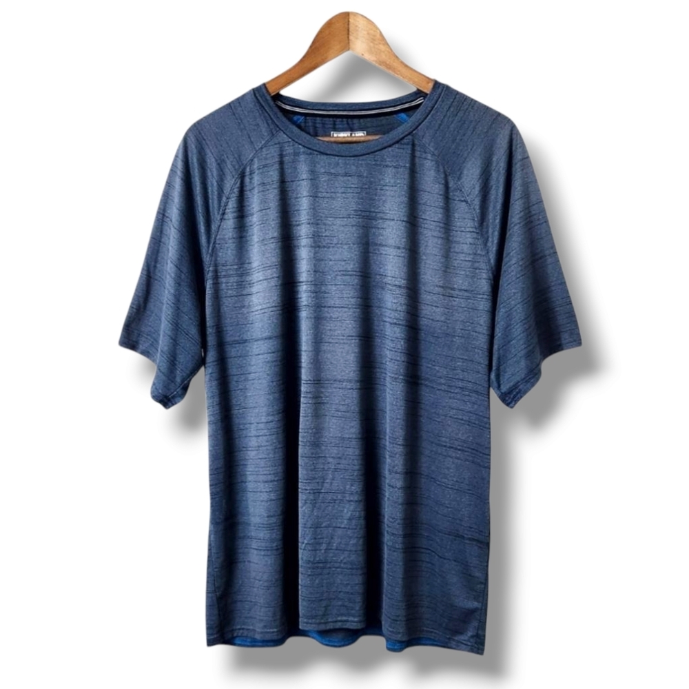 Kirkland Signature Reflective Heather Blue Short Sleeve Active T-Shirt